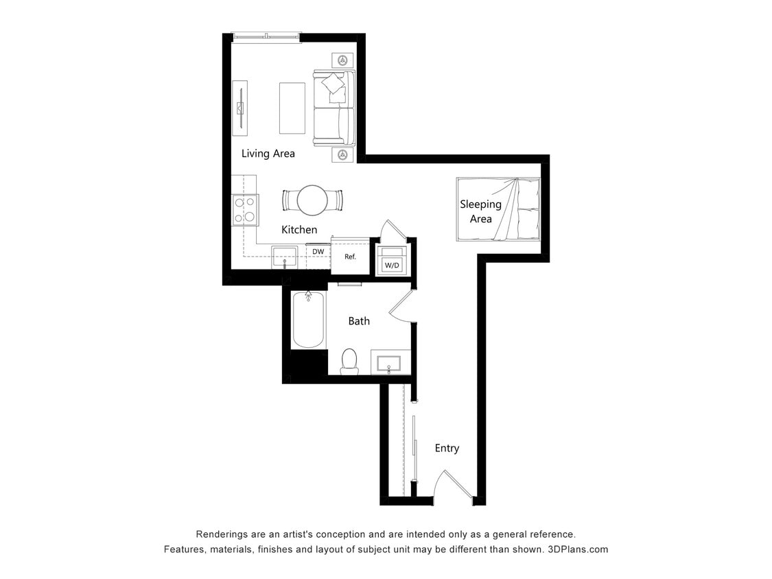 Floor Plan - S-6(M)- Studio