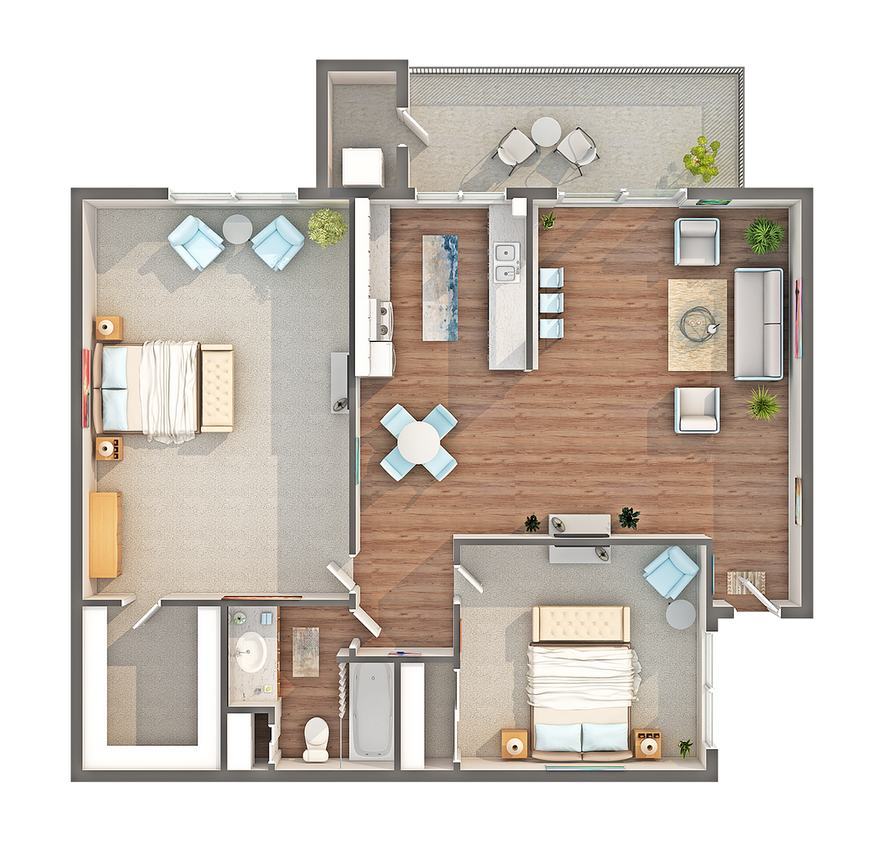 Redwood | 2-Bedroom Floorplan - Redwood