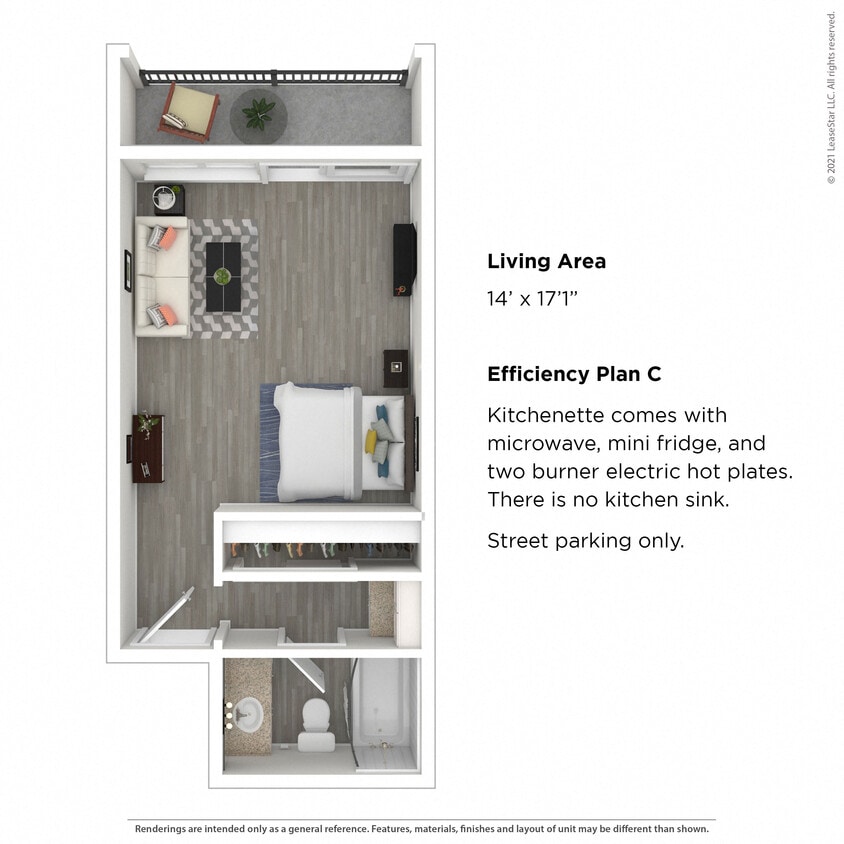 Floor Plan - Efficiency-PlanC