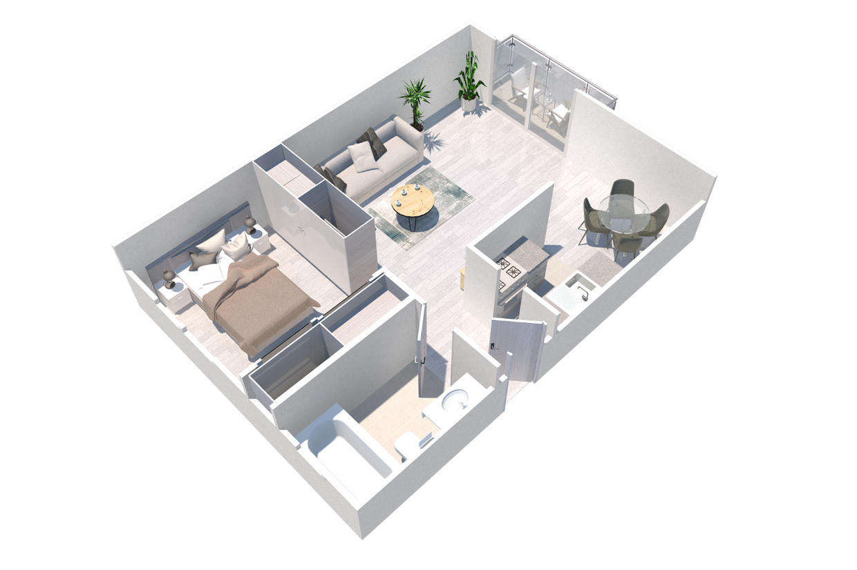 Floor Plan - JR One Bedroom