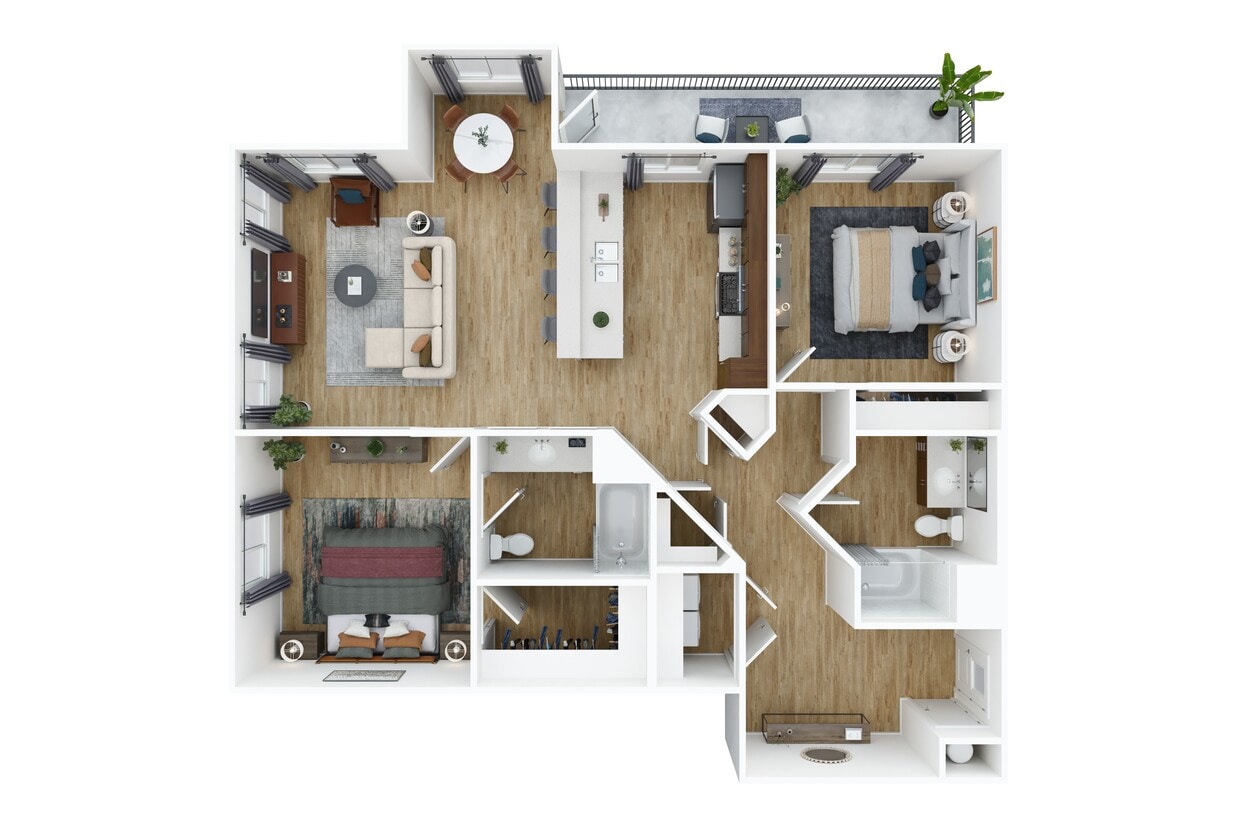 Floor Plan - 2x2 E