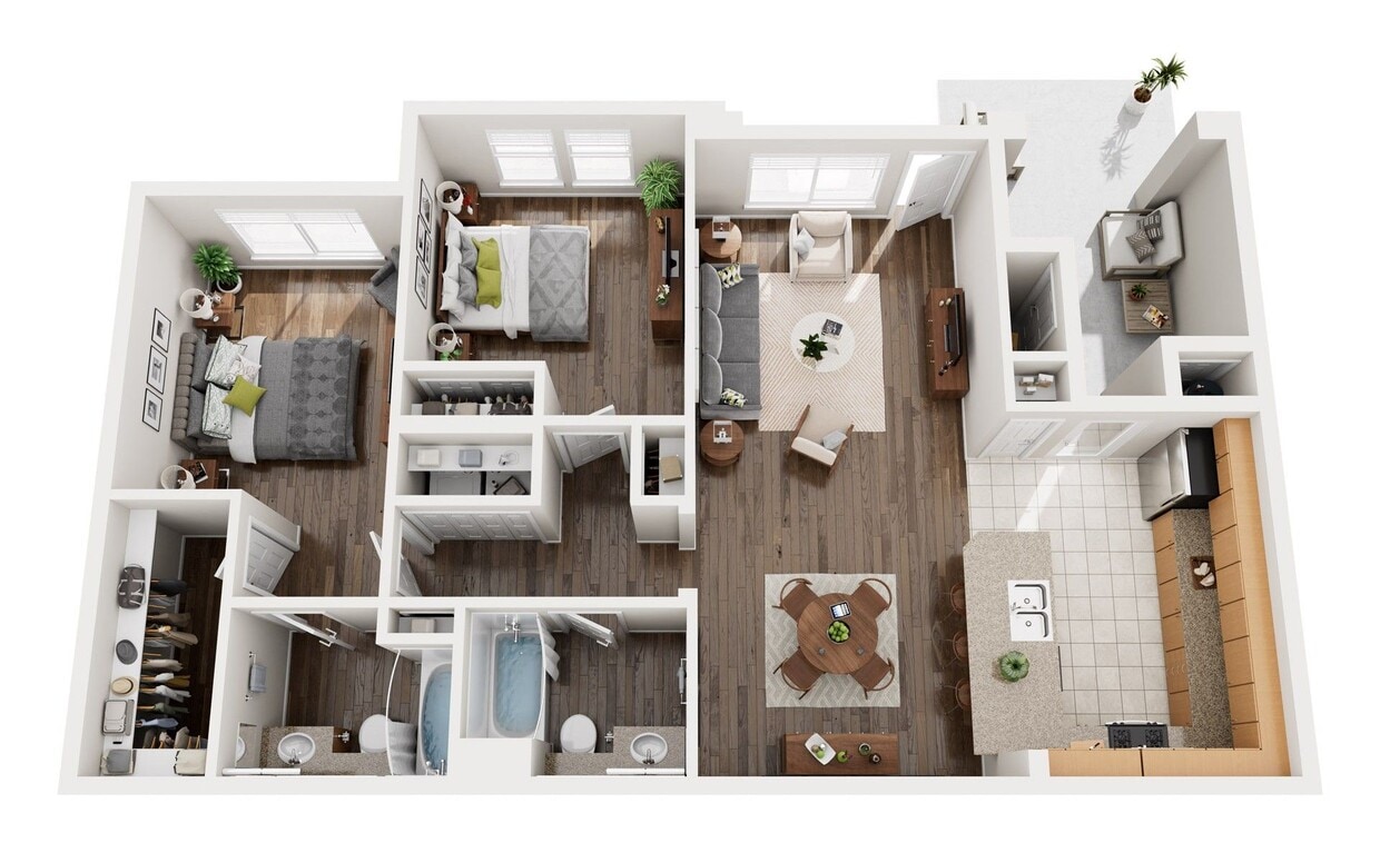 Floor Plan - 2 Bedroom - Sauvignon Grand Patio