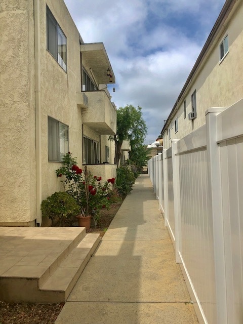 Walkway to Units - View from Front of Building - 3739 Clarington Ave Unit 26