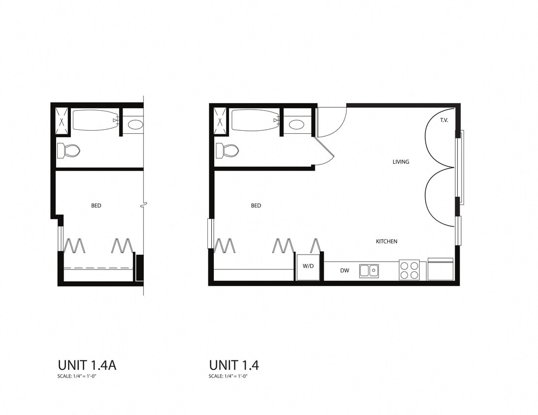 Floor Plan - Renovated - 460 Sq Ft.