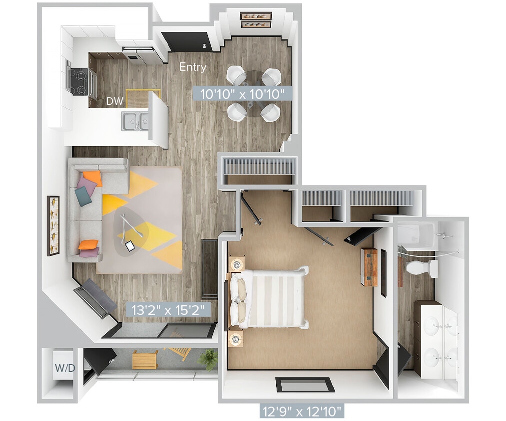 Floor Plan - I_1B1B_658SF_108-Premier