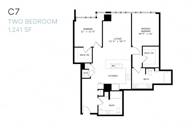 Floor Plan - Two Bedroom C7