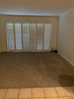 Living room brand new carpet and paint Sliding doors to deck - 436 N Bellflower Blvd Unit 218
