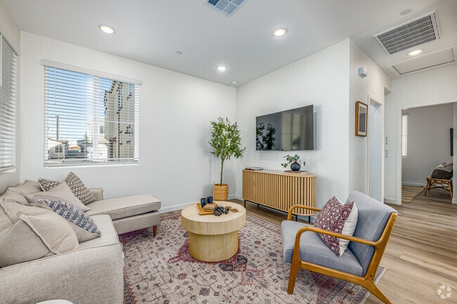 2BR, 2BA - 748SF - Living Room - Aroyal Plus - Aspan Square Homes