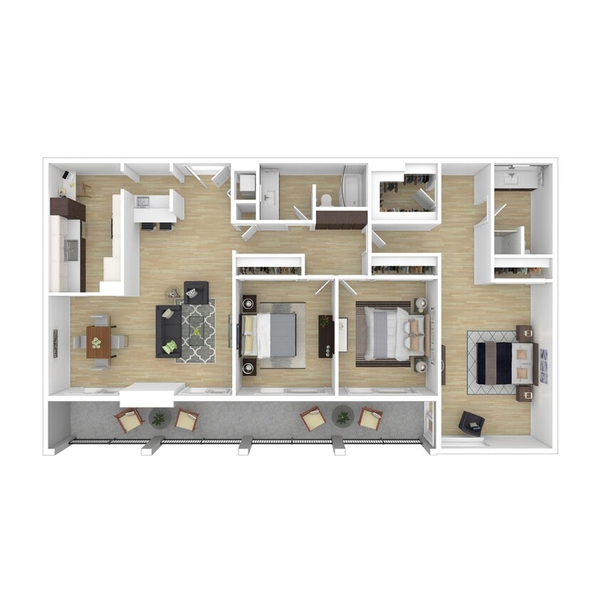 Floor Plan - 3x2X M