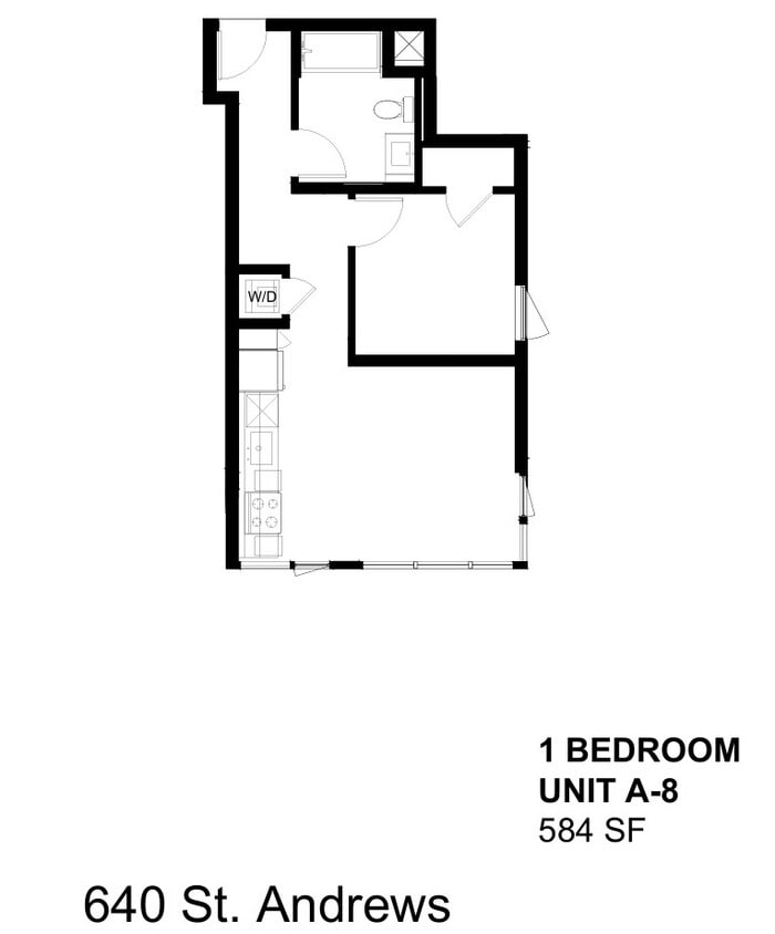 Floor Plan - A-8 - 1 Bedroom