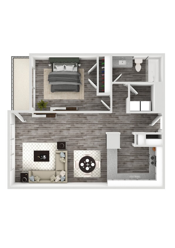 Floor Plan - One Bdroom Lux