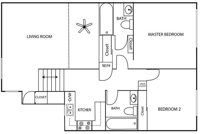 Floor Plan - B2-TH-R - 2x2