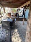 Private outdoor 400 sq/ft uncovered and covered living space with string lighting - 25084 Valle Dr House Unit A