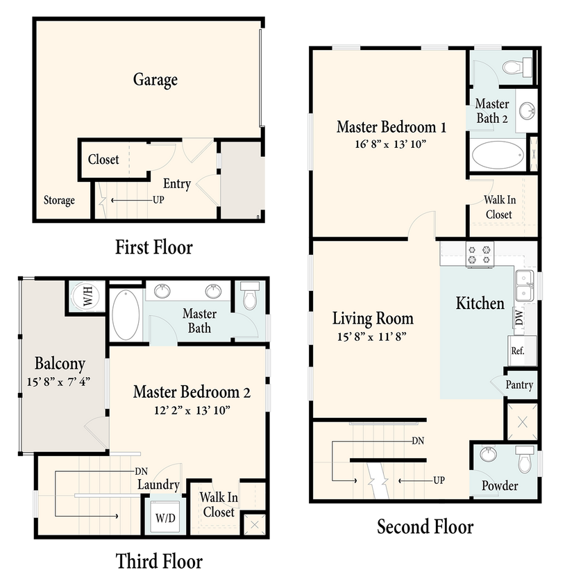 Floor Plan - The Townhomes Plan 2