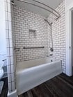 Bath - tub with curved rod - 1261 1/2 S Plymouth Blvd Unit 1261.5