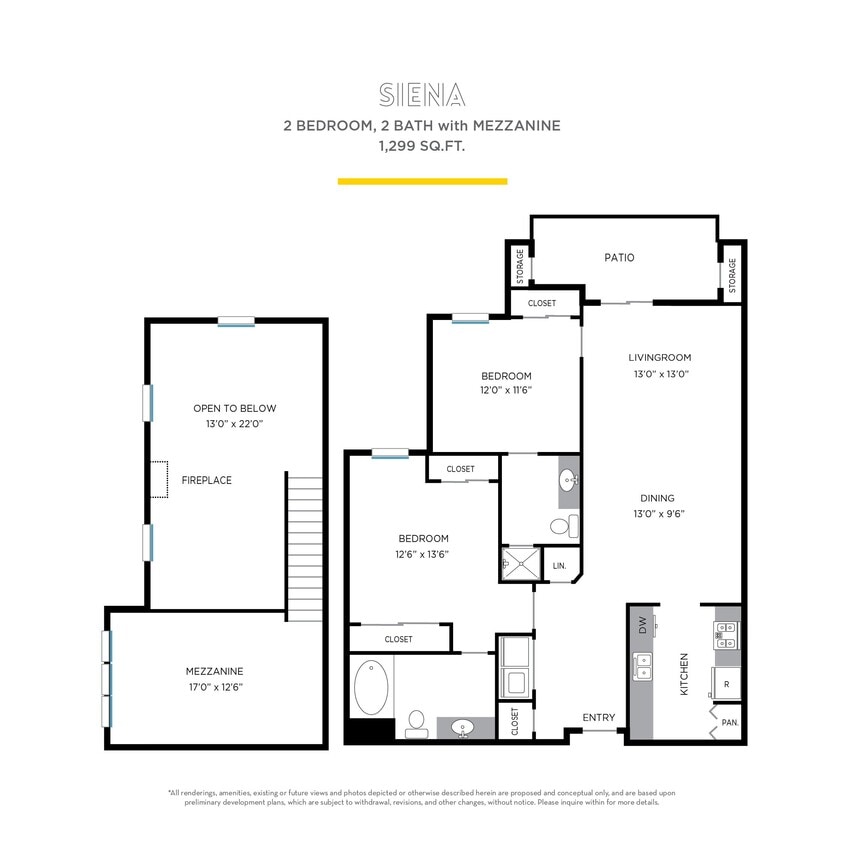 Floor Plan - Siena with Mezzanine