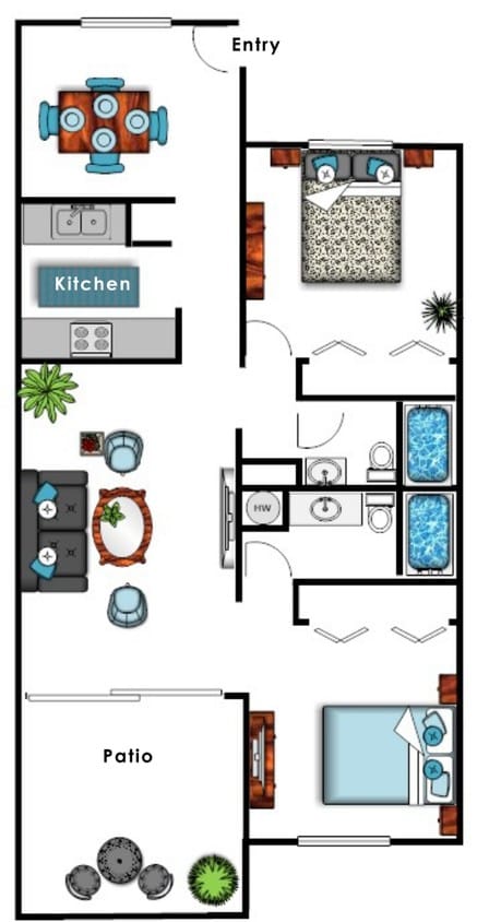 Plan 4 - Plan 4 - 2 Bed and 2 Bath