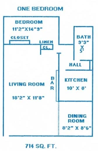 1BR/1BA - 1 Bedroom 1 Bath