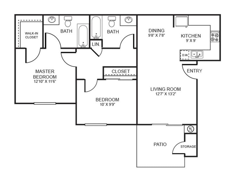 Floor Plan - 2x2