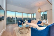 Living Room with Skyline Views - 10501 Wilshire Blvd Unit PH10