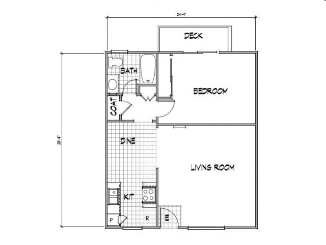 1BR/1BA - One Bedroom