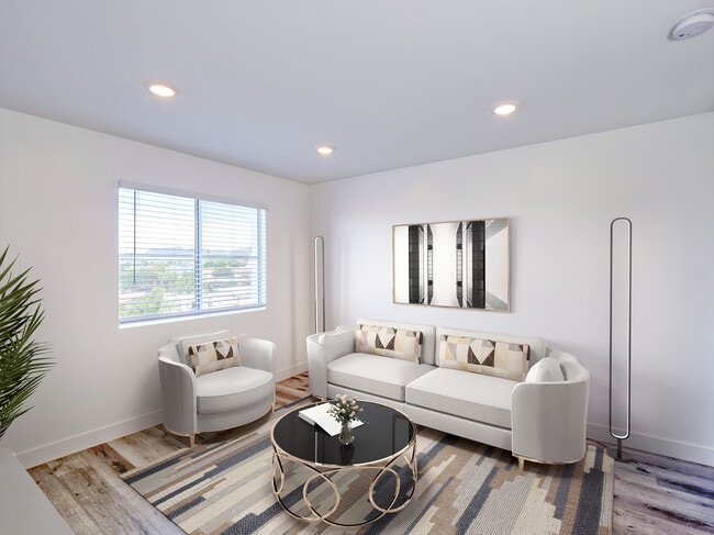 2 bed- 2 bath living room - 301 N Alvarado St
