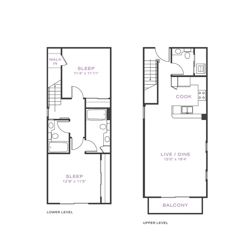 B1 Floor Plan | 2x2.5 - B1