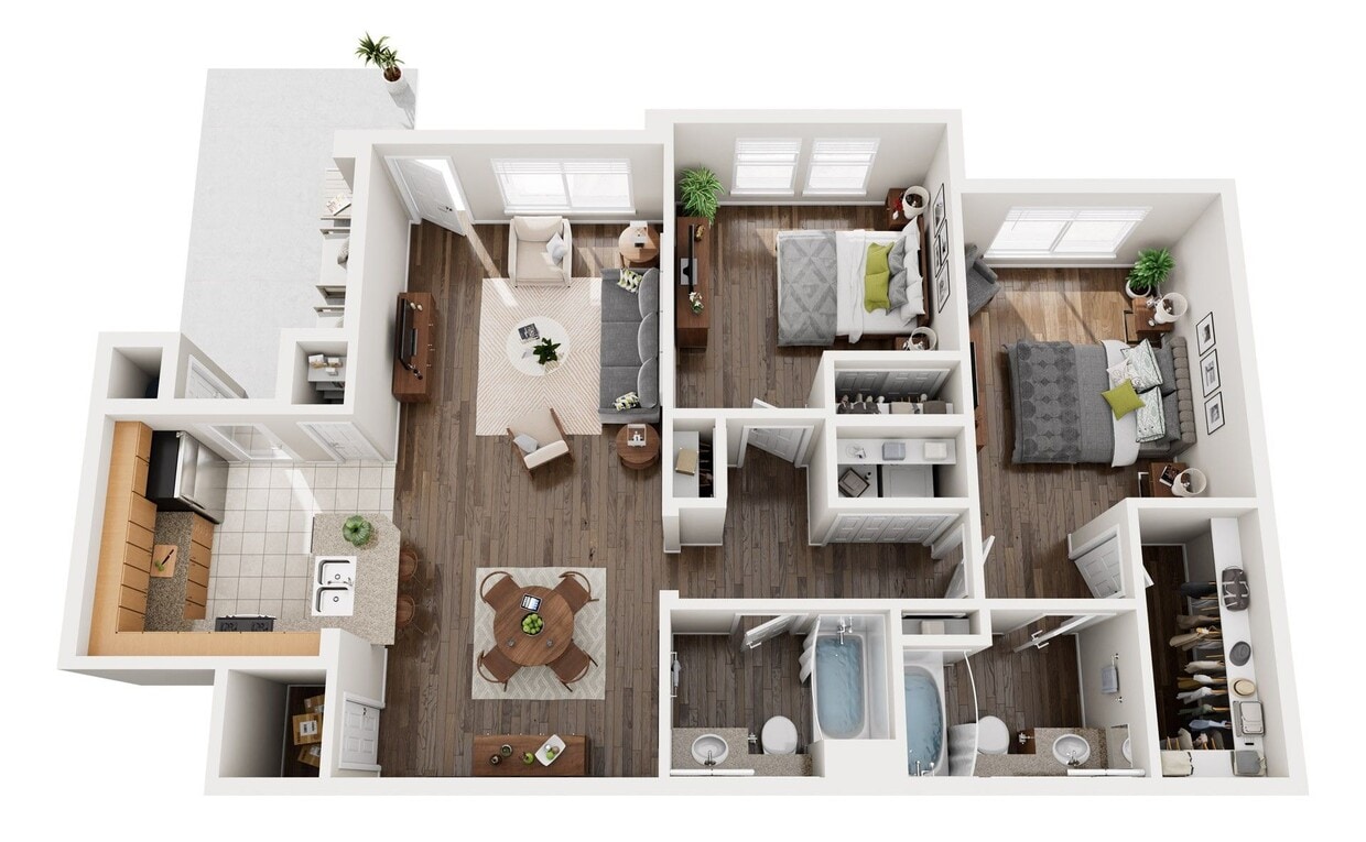 Floor Plan - 2 Bedroom - Sauvignon Villa