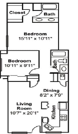 2BR/2BA - 2 + 2 Renovated