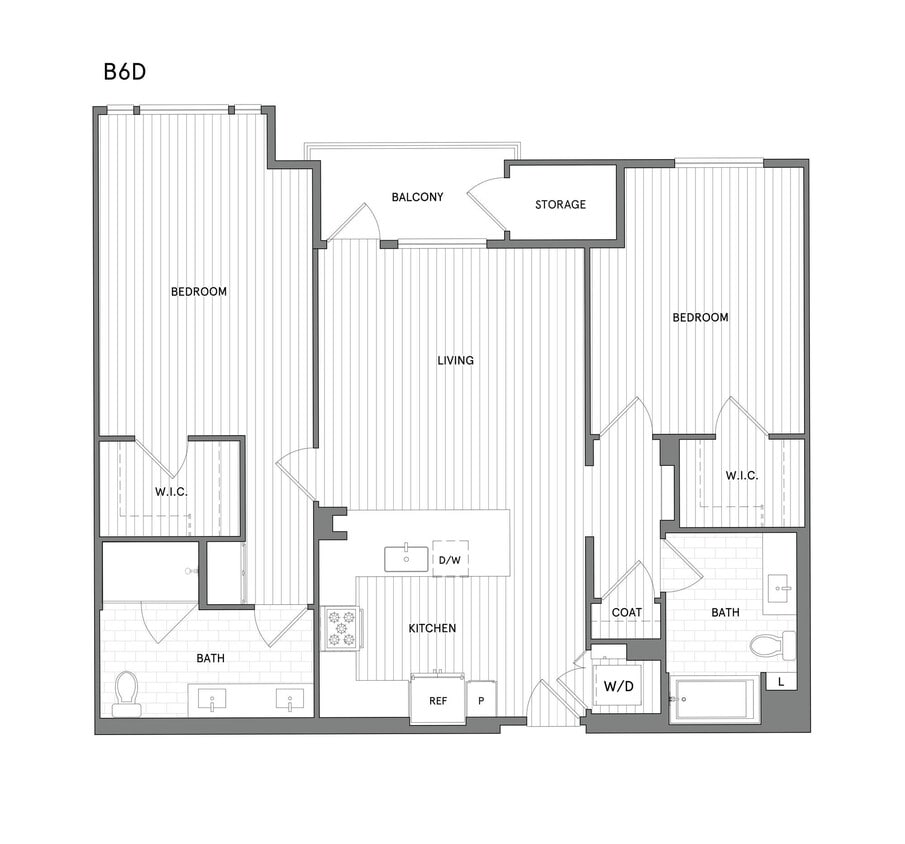 Floor Plan - 2 BR/2 BA