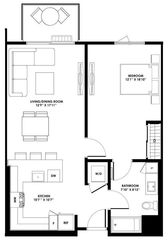 Floor Plan - 1B-1