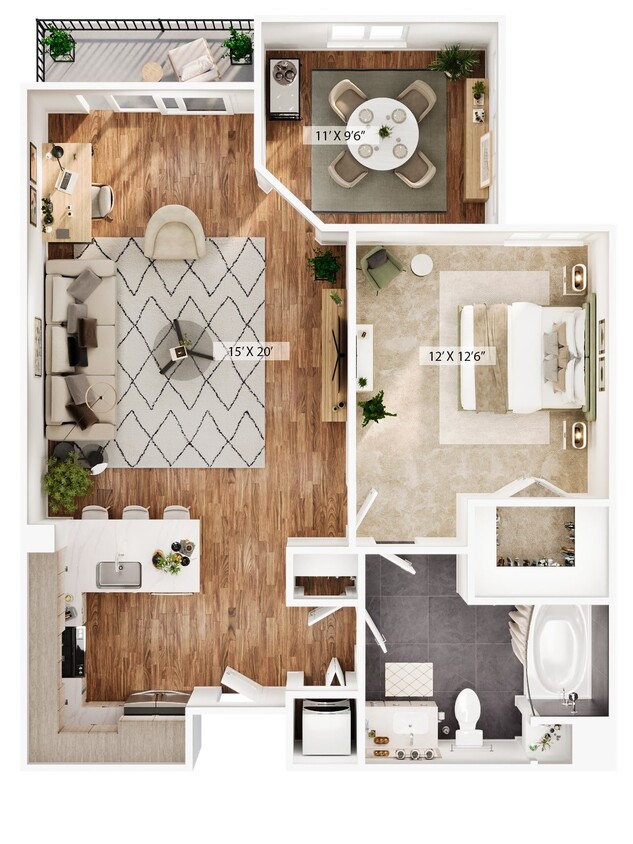 Floor Plan - A6 + Den