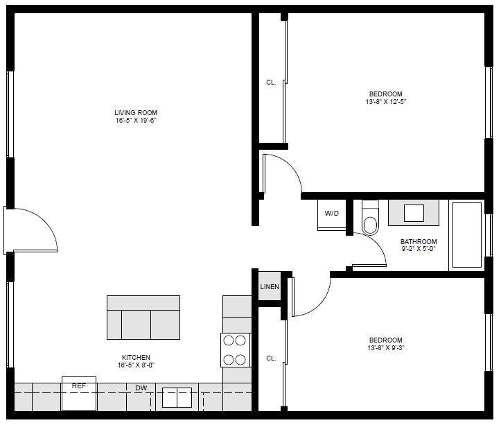 Floor Plan - 2x1 A