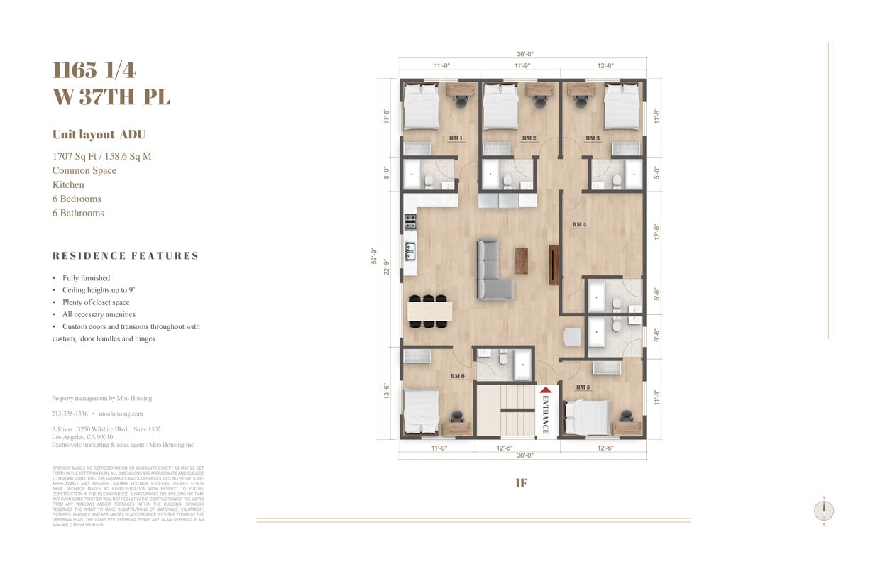 Floor Plan - 1165 1/4 W 37th Pl