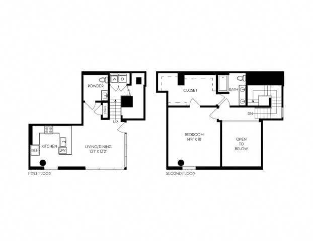 Floor Plan - 1x1 - WL8-L