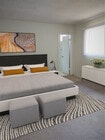 staged bedroom - 3741 Westwodl blvd Apartments