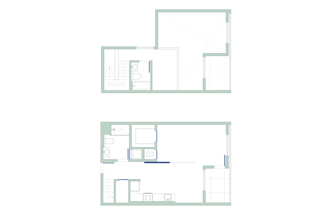 Floor Plan - Plan 5 - 1 Bedroom Penthouse
