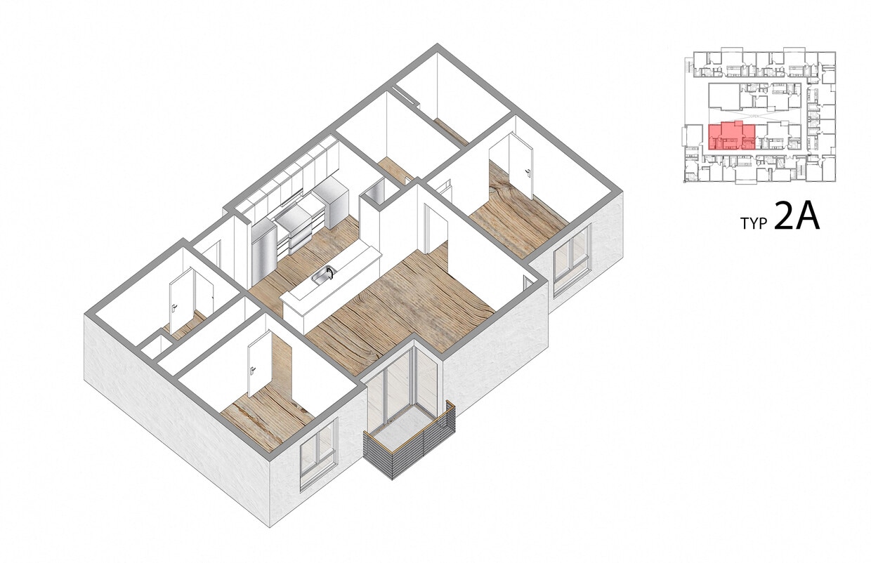 Floor Plan - 2 Bed + 2 Bath