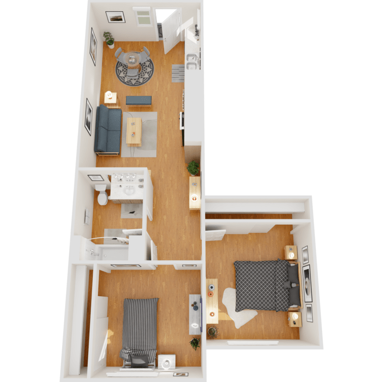 2B_750_Overhead_793295.png - 2 Bed 1 Bath