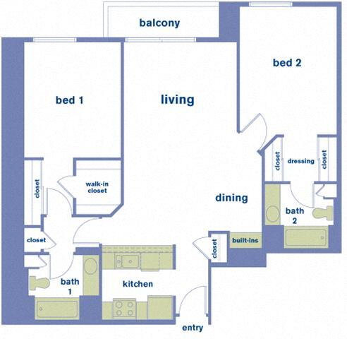 Floor Plan - 2D-J (Affordable Housing)