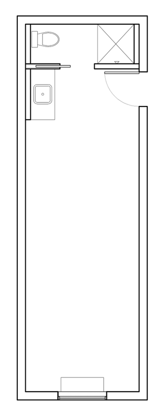 Floor Plan - 102-A 248 sqft