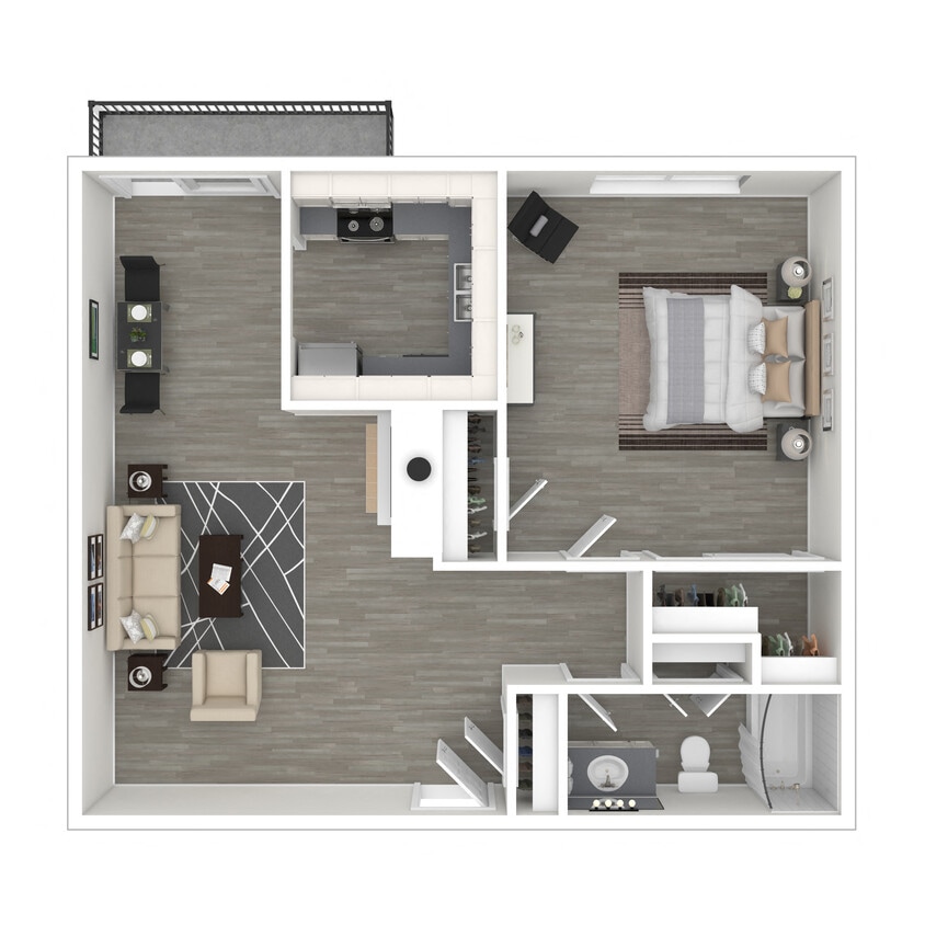 Floor Plan - 1 Bedroom