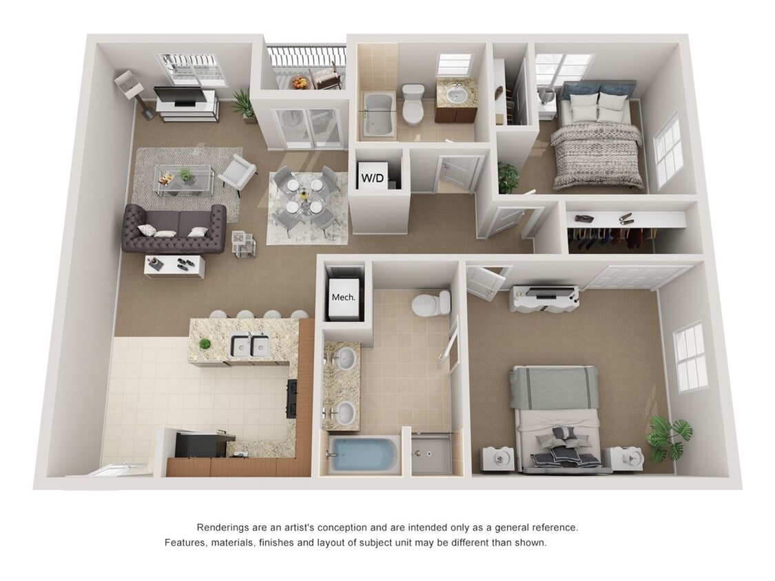Floor Plan - 2x2F-1170