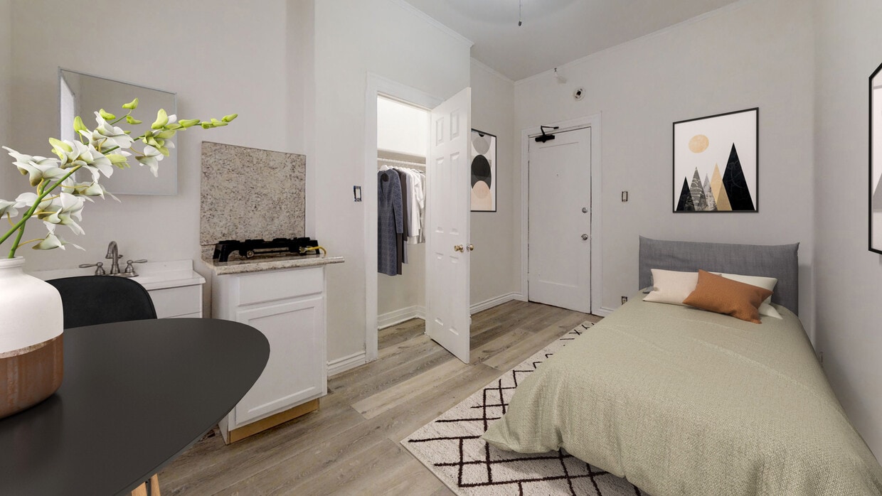 Floor Plan - Studio Shared Bathrooms