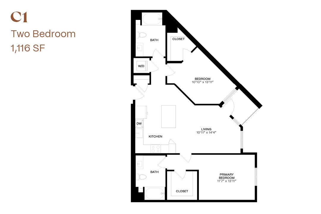 Floor Plan - Two Bedroom C1