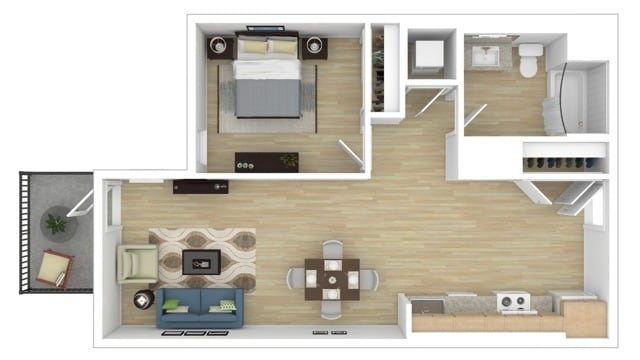 A2 1 Bedroom Apartment - A2