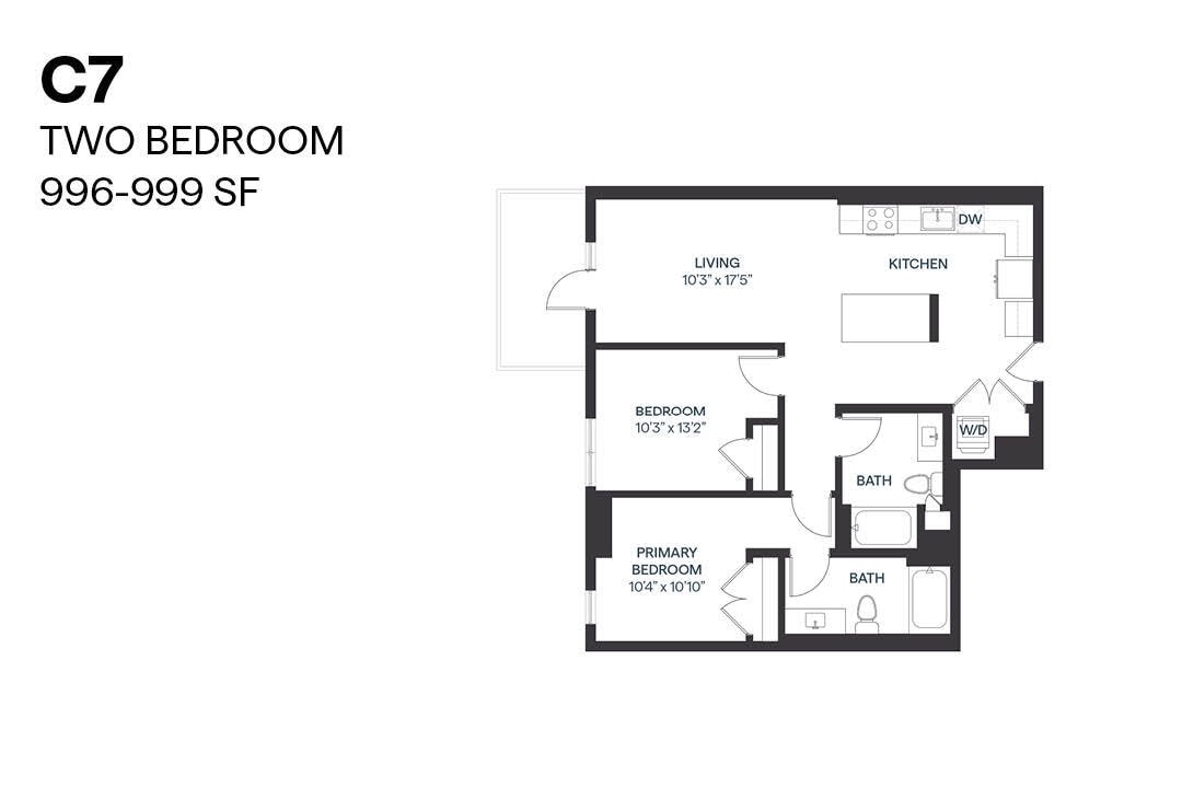 Floor Plan - Two Bedroom C7