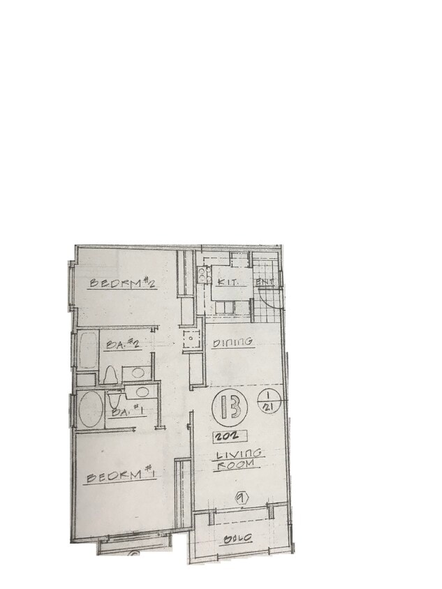 Floor Plan - 2 Bed + 2 Bath