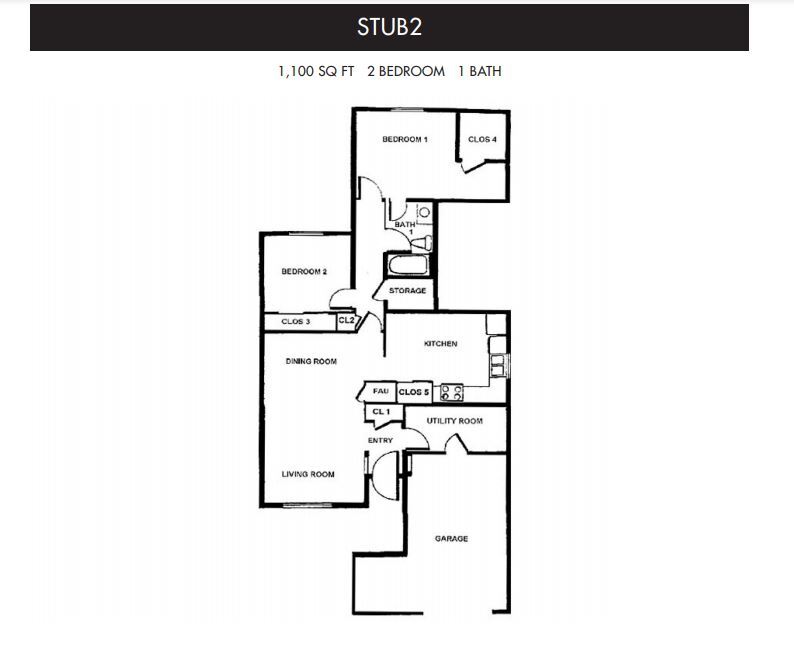 Floor Plan - Two Bedroom
