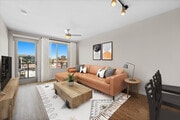 Living room with hard surface flooring - AVA Balboa Park Apartments